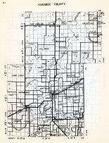 Kanabec County, Hay Brook, Woodland, Kroschel, Hillman, Ann Lake, Knife Lake, Arthur, Comfort, Mora, Ogilvie, Minnesota State Atlas 1954